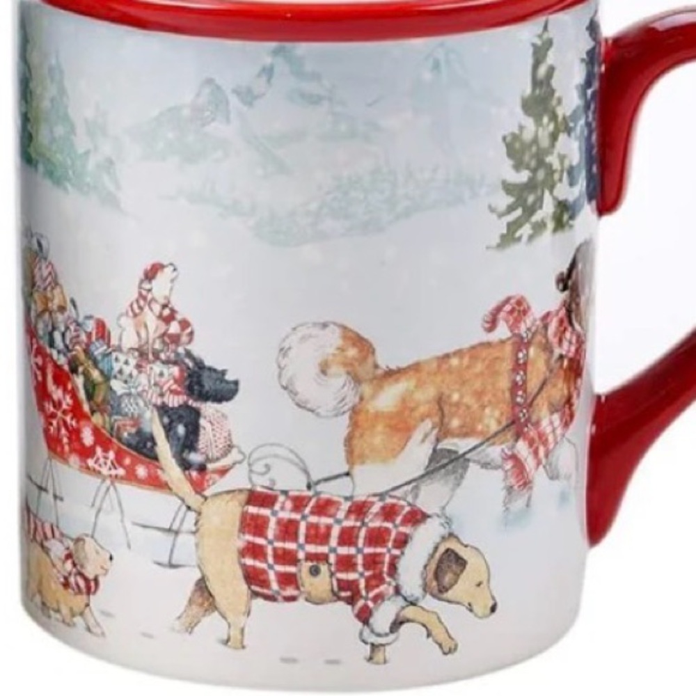 Certified International "Special Delivery" Dog Christmas Mugs 🎄🐾🎅🏻 Holiday Mugs - Picture 3 of 6